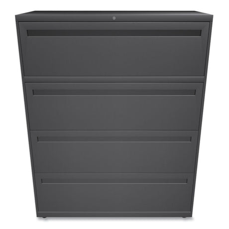 Brigade 700 Series Lateral File, 4 Legal/Letter-Size File Drawers, Charcoal, 42" x 18" x 52.5"