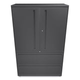 Brigade 700 Series Lateral File, Three-Shelf Enclosed Storage, 2 Legal/Letter-Size File Drawers, Charcoal, 42" x 18" x 64.25"