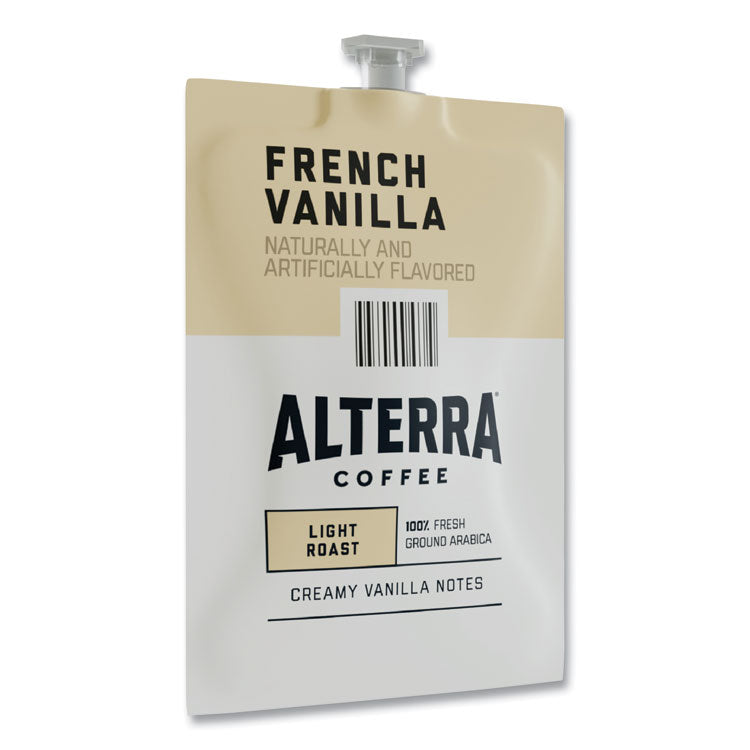 Alterra French Vanilla Coffee Freshpack, French Vanilla, 0.23 oz Pouch, 100/Carton