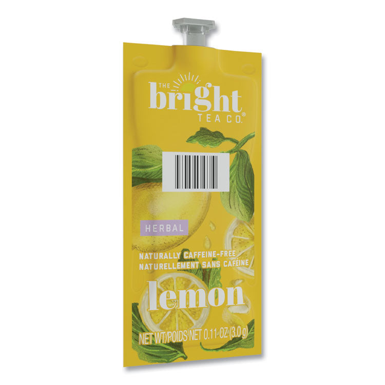 The Bright Tea Co. Lemon Herbal Tea Freshpack, Lemon, 0.11 oz Pouch, 100/Carton