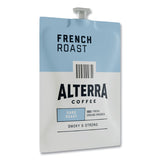 Alterra French Roast Coffee Freshpack, French Roast, 0.32 oz Pouch, 100/Carton