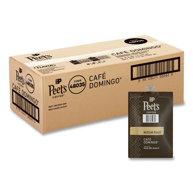 Peet s Coffee Cafe Domingo Freshpack, Cafe Domingo, 0.35 oz Pouch, 76/Carton