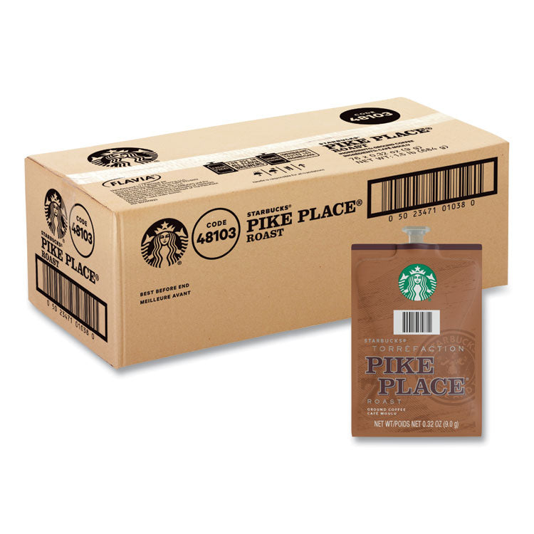 Starbucks Pike Place Roast Coffee Freshpack, Pike Place, 0.32 oz Pouch, 76/Carton