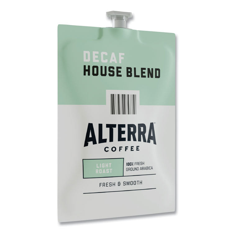 Alterra Decaf House Blend Coffee Freshpack, 0.25 oz Pouch, 100/Carton