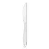 Impress Heavyweight Full-Length Polystyrene Cutlery, Knife, White, 100/Box