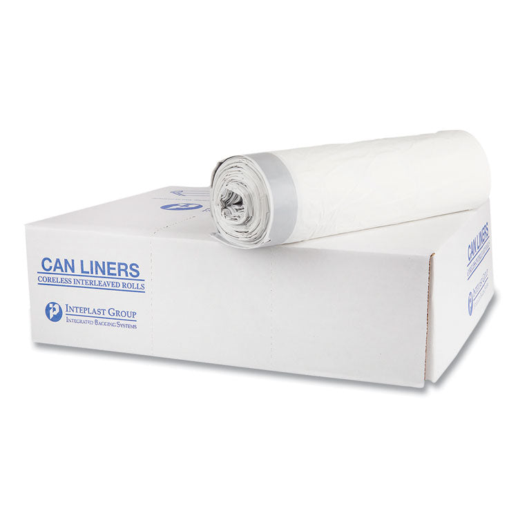 Draw-Tuff Institutional Draw-Tape Can Liners, Drawstring, 55 gal, 1.9 mil, 42.5  x 35.5 , Natural, 10 Bags/Roll, 5 Rolls/CT