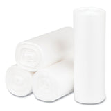 High-Density Commercial Can Liners, 4 gal, 6 mic, 17  x 18 , Clear, Perforated Roll, 50 Bags/Roll, 40 Rolls/Carton