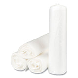 High-Density Commercial Can Liners, 10 gal, 8 mic, 24  x 24 , Natural, Interleaved Roll, 50 Bags/Roll, 20 Rolls/Carton