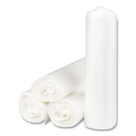 High-Density Commercial Can Liners, 16 gal, 6 mic, 24  x 33 , Natural, Interleaved Roll, 50 Bags/Roll, 20 Rolls/Carton
