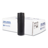 High-Density Commercial Can Liners, 33 gal, 16 mic, 33  x 40 , Black, Interleaved Roll, 25 Bags/Roll, 10 Rolls/Carton