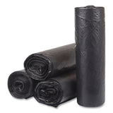 High-Density Commercial Can Liners, 33 gal, 16 mic, 33  x 40 , Black, Interleaved Roll, 25 Bags/Roll, 10 Rolls/Carton