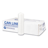 High-Density Commercial Can Liners, 33 gal, 17 mic, 33  x 40 , Clear, Interleaved Roll, 25 Bags/Roll, 10 Rolls/Carton