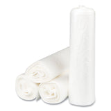 High-Density Commercial Can Liners, 33 gal, 17 mic, 33  x 40 , Clear, Interleaved Roll, 25 Bags/Roll, 10 Rolls/Carton