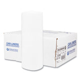 High-Density Commercial Can Liners, 55 gal, 17 mic, 36  x 60 , Clear, Interleaved Roll, 25 Bags/Roll, 8 Rolls/Carton