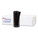 High-Density Commercial Can Liners, 60 gal, 17 mic, 38  x 60 , Black, Interleaved Roll, 25 Bags/Roll, 8 Rolls/Carton