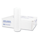 High-Density Commercial Can Liners, 45 gal, 14 mic, 40  x 48 , Clear, Interleaved Roll, 25 Bags/Roll, 10 Rolls/Carton