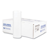 High-Density Commercial Can Liners, 45 gal, 16 mic, 40  x 48 , Clear, Interleaved Roll, 25 Bags/Roll, 10 Rolls/Carton