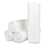 High-Density Commercial Can Liners, 45 gal, 16 mic, 40  x 48 , Clear, Interleaved Roll, 25 Bags/Roll, 10 Rolls/Carton