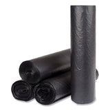 High-Density Commercial Can Liners, 60 gal, 16 mic, 43  x 48 , Black, Interleaved Roll, 25 Bags/Roll, 8 Rolls/Carton