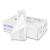 High-Density Commercial Can Liners, 60 gal, 17 mic, 43  x 48 , Clear, Interleaved Roll, 25 Bags/Roll, 8 Rolls/Carton