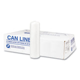 High-Density Commercial Can Liners, 56 gal, 22 mic, 43  x 48 , Natural, Interleaved Roll, 25 Bags/Roll, 8 Rolls/Carton