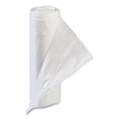 Low-Density Commercial Can Liners, 60 gal, 1.15 mil, 38  x 58 , Clear, Interleaved Roll, 20 Bags/Roll, 5 Rolls/Carton