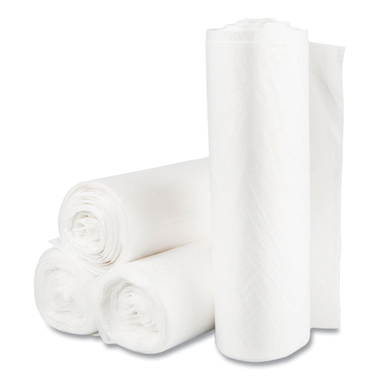 High-Density Commercial Can Liner Value Pack, 60 gal, 14 mic, 38  x 58 , Clear, Interleaved Roll, 25 Bags/Roll, 8 Rolls/CT