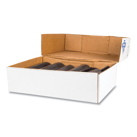 High-Density Commercial Can Liner Value Pack, 45 gal, 19 mic, 40  x 46 , Black, Interleaved Roll, 25 Bags/Roll, 6 Rolls/CT