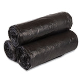 High-Density Commercial Can Liner Value Pack, 60 gal, 19 mic, 43  x 46 , Black, Interleaved Roll, 25 Bags/Roll, 6 Rolls/CT