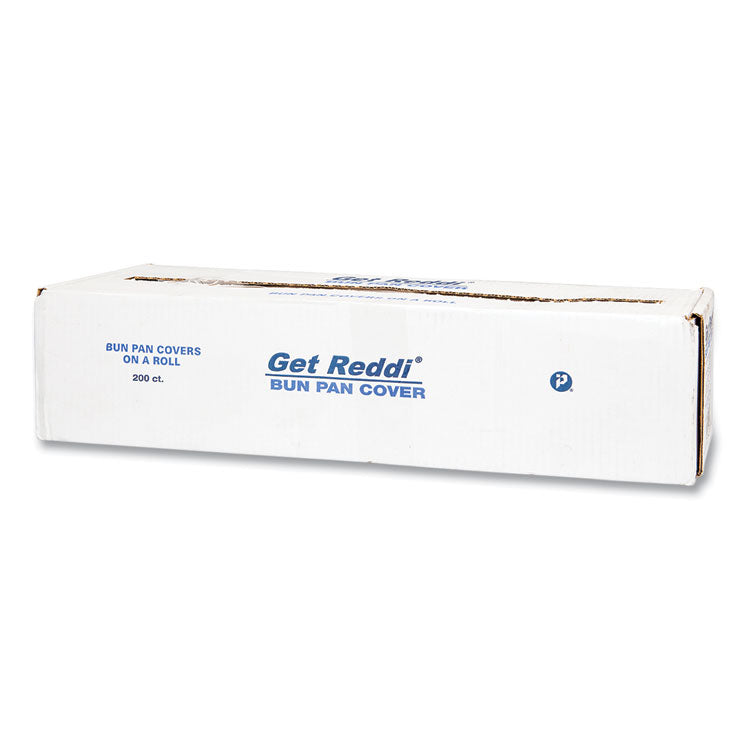 Poly Bun Pan Cover Lid, 21 x 35, 19 Micron, Clear, Plastic, 200/Carton