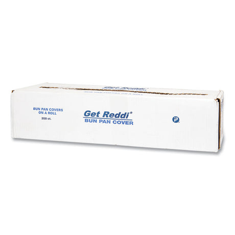 Poly Bun Pan Cover Lid, 21 x 35, 19 Micron, Clear, Plastic, 200/Carton