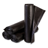 High-Density Commercial Can Liners, 16 gal, 6 mic, 24  x 33 , Black, Perforated Roll, 50 Bags/Roll, 20 Rolls/Carton