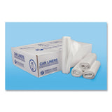High-Density Commercial Can Liners, 30 gal, 13 mic, 30  x 37 , Clear, Interleaved Roll, 25 Bags/Roll, 20 Rolls/Carton