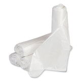 Low-Density Commercial Can Liners, 10 gal, 0.35 mil, 24  x 24 , Clear, Perforated Roll, 50 Bags/Roll, 20 Rolls/Carton