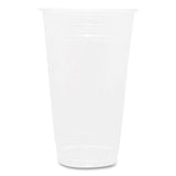PET Plastic Cups, 24 oz, Clear, 600/Carton