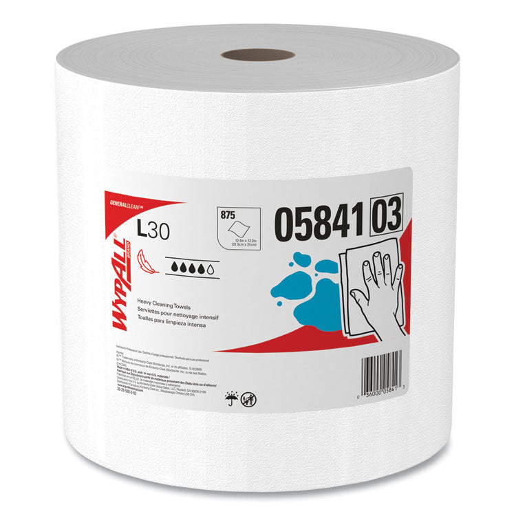 L30 Towels, 12.4 x 12.2, White, 875/Roll