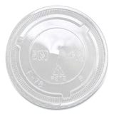 PET Lids, Fits 8 oz to 10 oz Cold Cups, X Straw Hole, Clear, 1,000/Carton