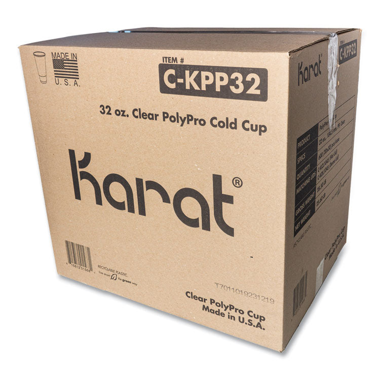 PolyPro (PP) Cups, 32 oz, Translucent, 600/Carton