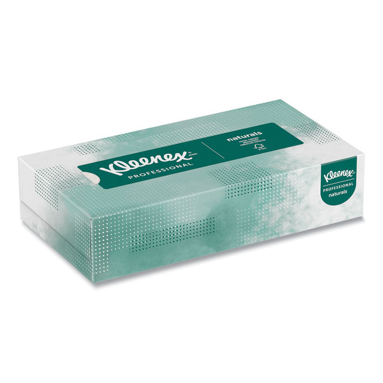 Naturals Facial Tissue for Business, Flat Box, 2-Ply, White, 125 Sheets/Box, 48 Boxes/Carton