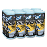 Pro Shop Towels, Heavy Duty, 1-Ply, 10.4 x 11, Blue, 12 Rolls/Carton