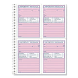 Telephone Message Book with Fax/Mobile Section, Two-Part Carbonless, 3.88 x 5.5, 4 Forms/Sheet, 400 Forms Total