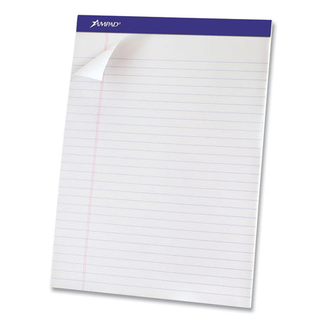 Perforated Writing Pads, Wide/Legal Rule, 50 White 8.5 x 11.75 Sheets, Dozen