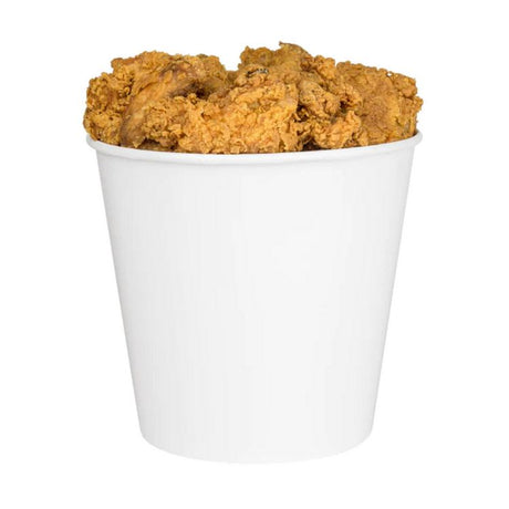 Food Bucket, 170 oz, 8.9  Dia x 8.36 h, White, Paper, 150/Carton