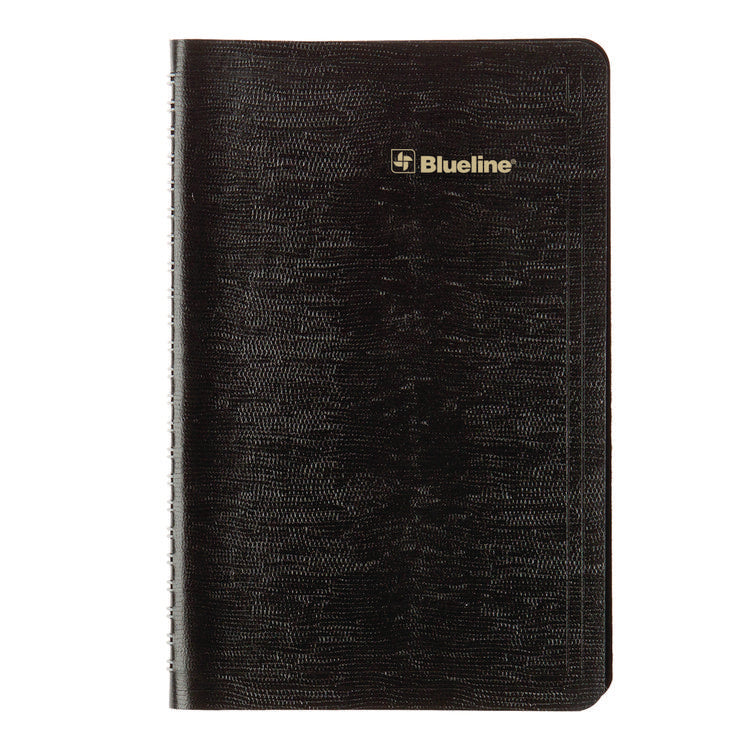 Plan and Link Weekly Planner, 8  x 5 , Black Cover, 12-Month (Jan to Dec): 2025