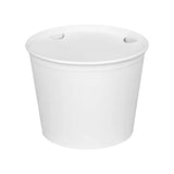 Food Bucket with Lid, 85 oz, 7.36  Dai x 6 h, White, Paper, 180/Carton