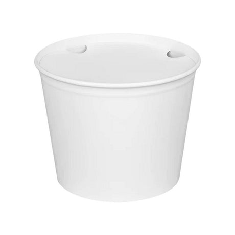 Food Bucket with Lid, 85 oz, 7.36  Dai x 6 h, White, Paper, 180/Carton