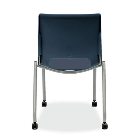 Motivate Four-Leg Stacking Chair, Up to 300 lbs, 18  Seat Height, Regatta Seat and Back, Platinum Base, 2/Carton