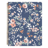 One Tree Planted Effie Weekly/Monthly Planner, Floral Artwork, 11  x 8.5 , Blue/Peach/Green Cover, 12-Month (Jan-Dec): 2025