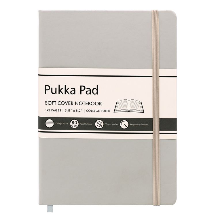 Soft Cover Notebook, College Rule, Pebble Cover, (96) 8.2 x 5.11 Sheets