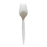 Mediumweight Wrapped Polypropylene Cutlery, Spork, White, 1,000/Carton